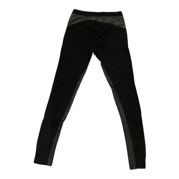 Victoria's Secret Black Faux Leather Panel Skinny Ponte Moto Leggings Size XS - Picture 4 of 7